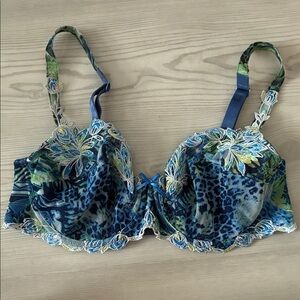 Vintage Size 32F Eprise by Lise Charmel Lace Colourful Mesh Underwire Bra